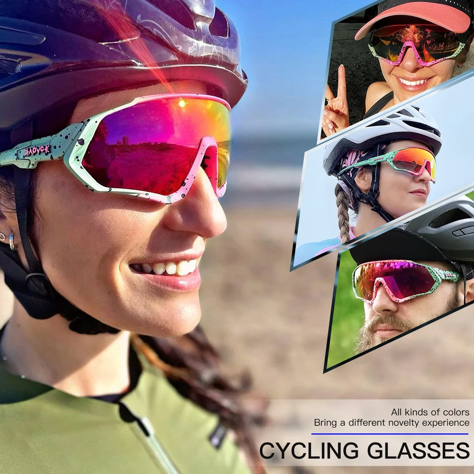 Cycling Sunglasses For Men & Women - UV Protection Sports Glasses For Mountain Biking & Running