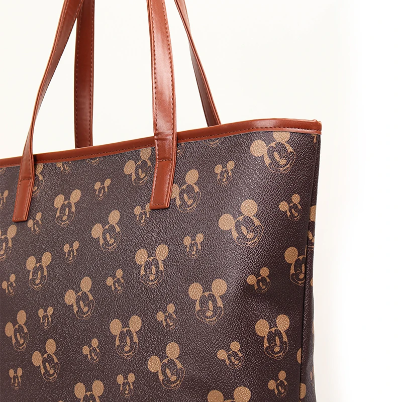 Original Disney Mickey Tote Modern Elegant Large Capacity Shoulder Bags High Quality PU Leather Handbags Purse Female Tote Bags 6