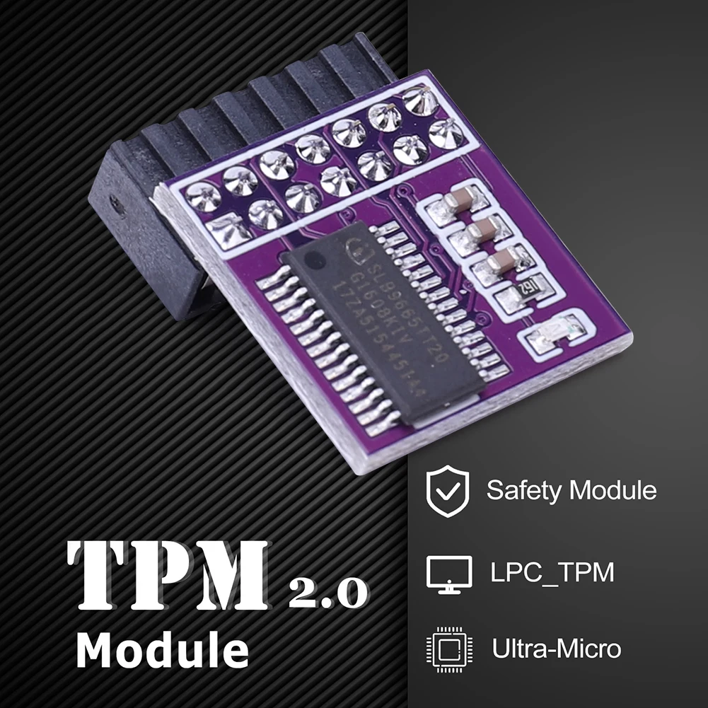 14핀 암호화 보안 모듈 GC TPM2.0 보드 LPC 인터페이스 휴대용 원격 모듈 지원 WIN11 업그레이드 테스트용 멀티 브랜드 지원