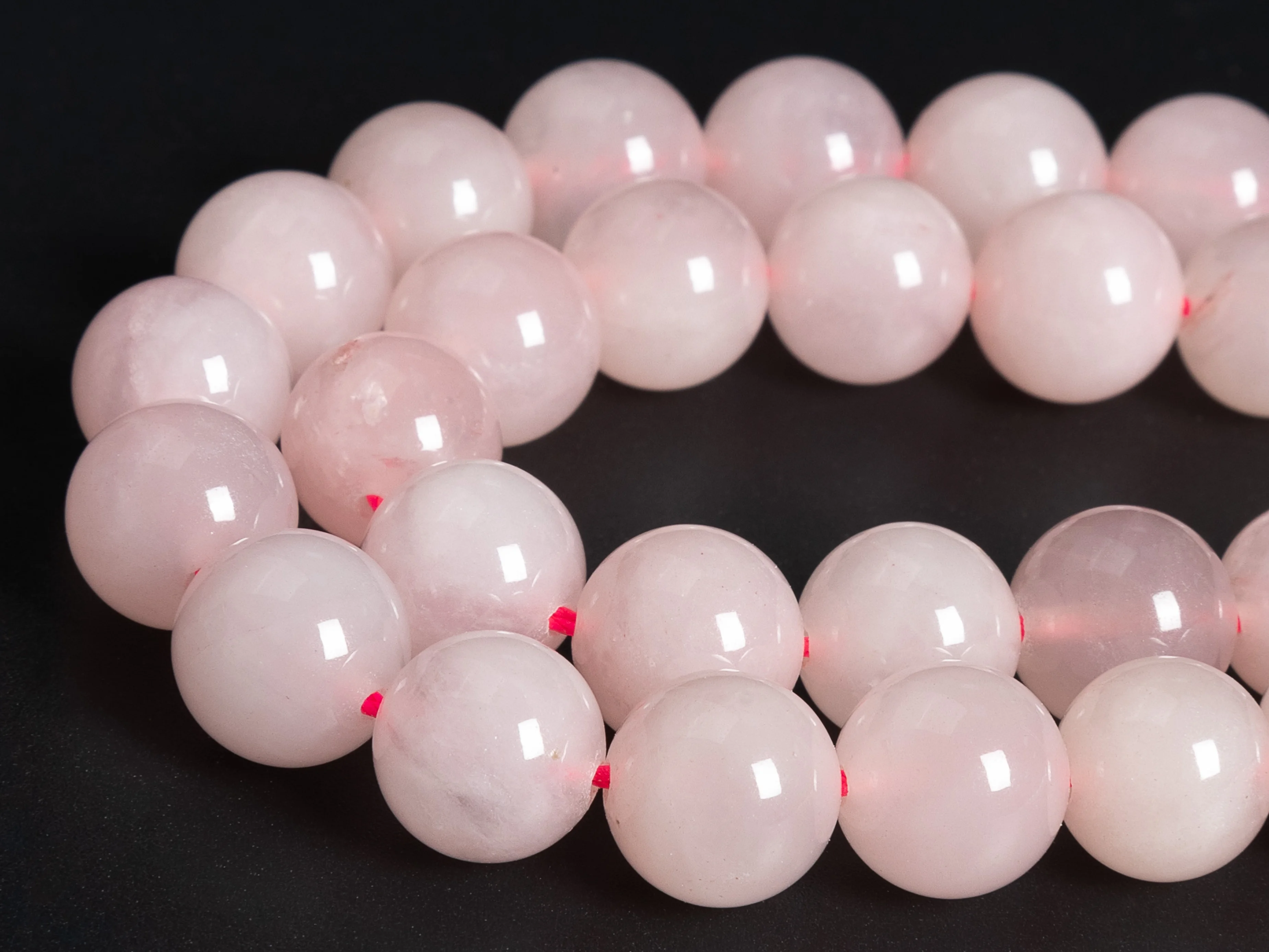 Tira Cuentas Cuarzo Rosa Esmerilado De 8mm Cue1080 | Meses Sin Interés