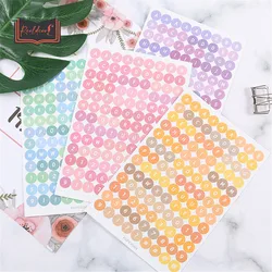 4pcs Colorful Alphabet Letters Sticker DIY Hand Account Planner Journals Decorations Adhesive Classification Marks Stationery