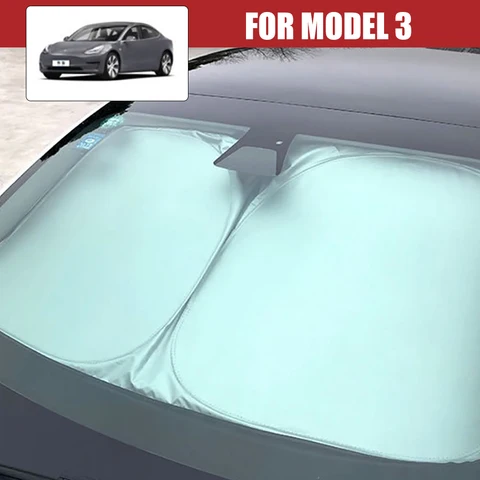 Windshield Sun Shade Covers Visors Auto Front Window Sunscreen Parasol For Tesla Model 3 Y X Sunshade Accessories