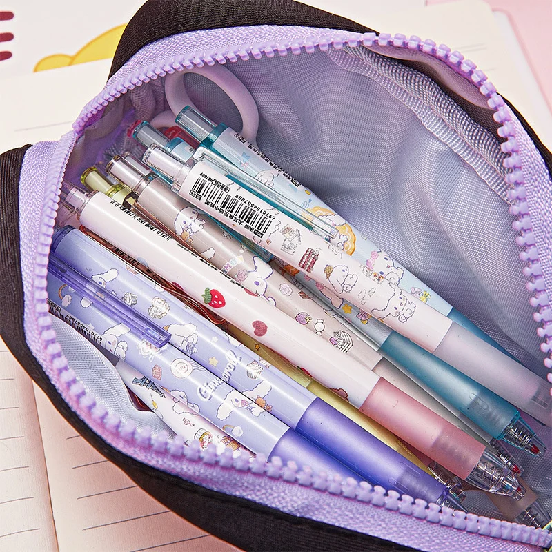 Sanrio Kuromi Anime Pencil Case Children Study Girls Stationery Box Cartoon Women Bags Coin Purse Kid Christmas Gifts anime pencil case