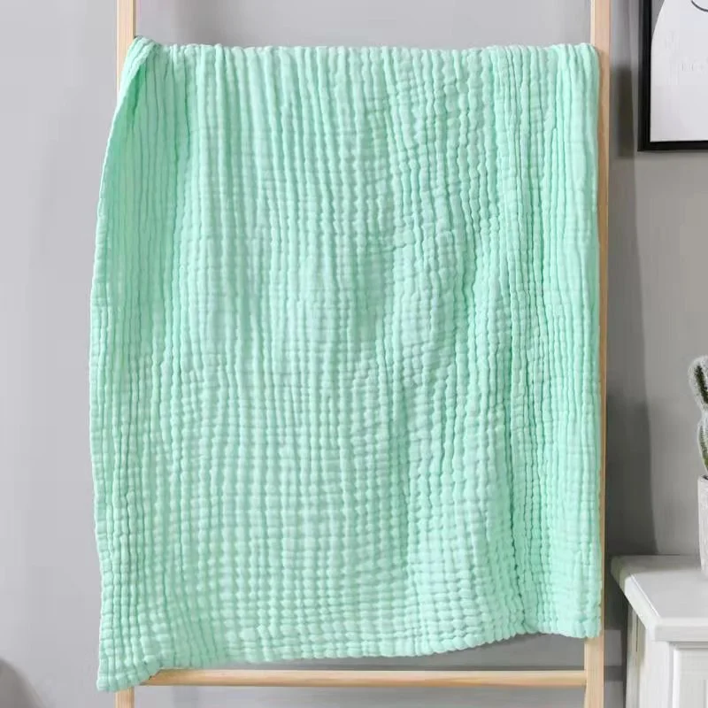 Baby Swaddle Blanket Muslin Newborn Wrap for Child Kids Boys Girls Bath Towel Infant Solid Soft Cotton Stroller Cover 105*105cm - 4