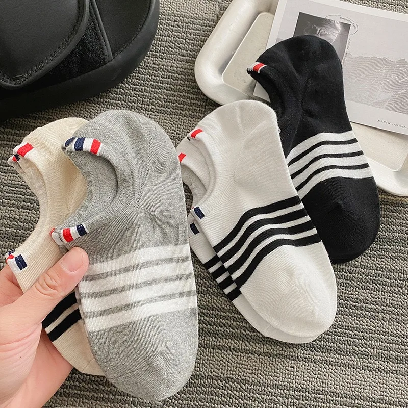 4 Pairs Women Summer Thin Cotton Short Socks