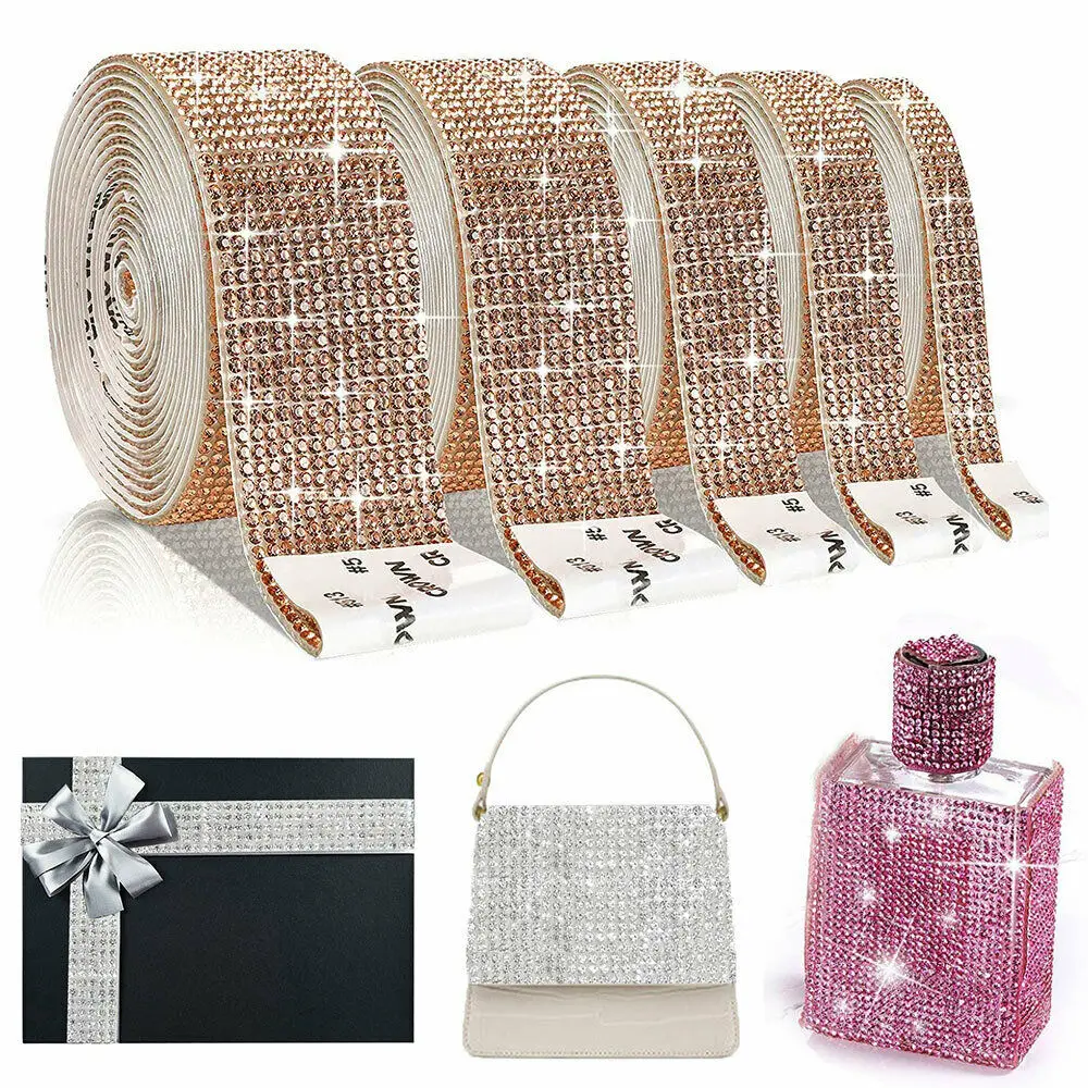 1Yard-Crystal-Diamond-Sticker-Creative-Personality-Rhinestone-Strip ...