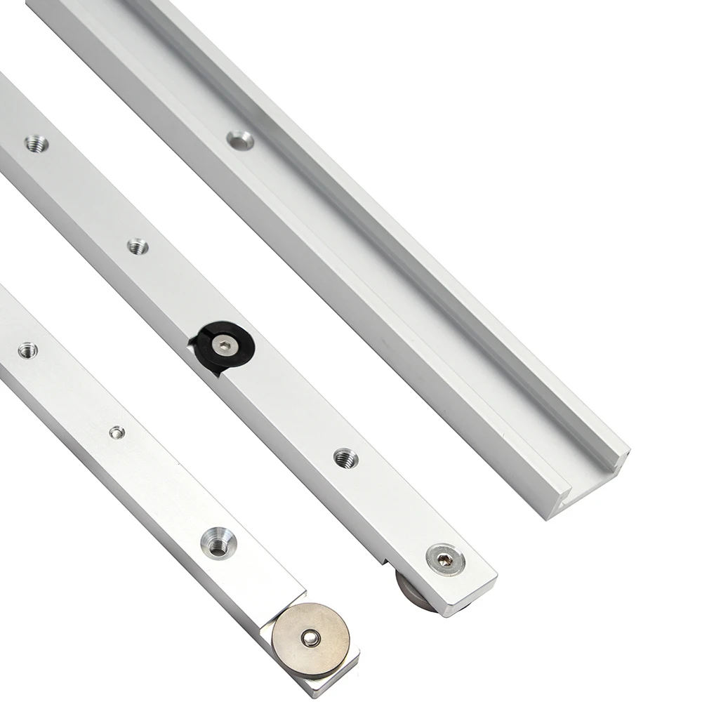 Woodworking T Track Woodworking Chute Rail T-track T-slot Aluminium Alloy Miter Track Bar Slider Table Saw Router Miter Gauge Rod Carpenter Tool DIY