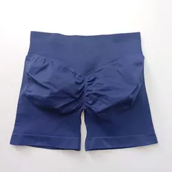 Women's Scrunch Gym Shorts - High-Performance Fitness & Yoga Bottoms - M (Blue Grey)