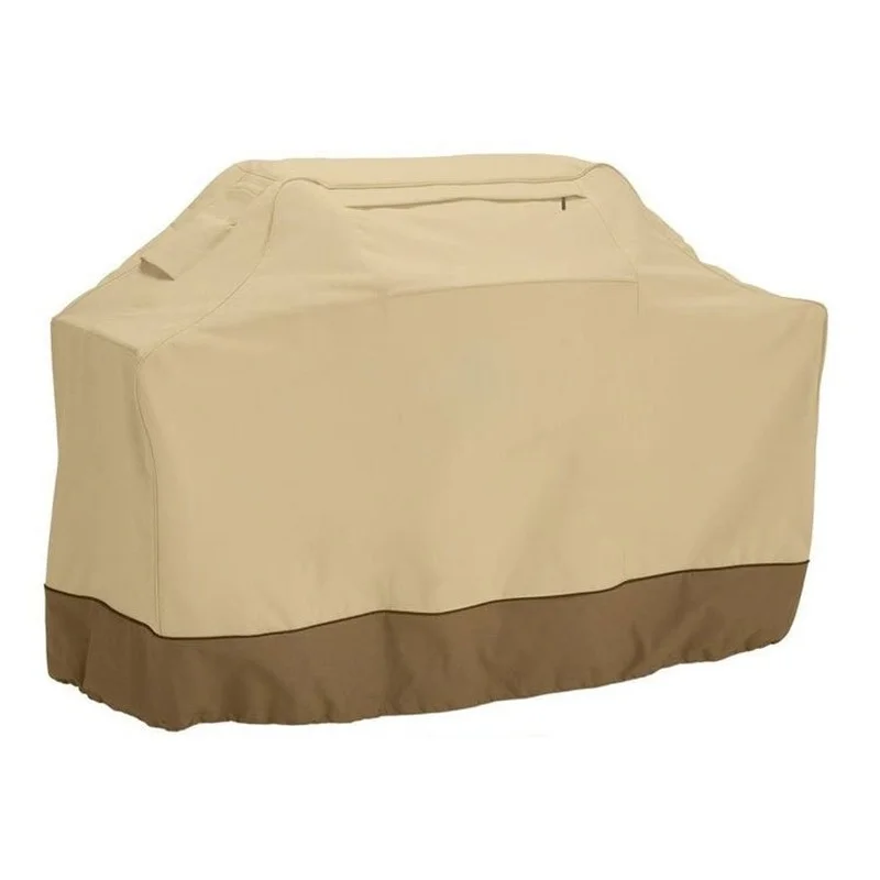 Beige Waterproof BBQ Cover Outdoor Grill Rain Barbacoa Anti Dust Gas Charcoal Electric Barbeques,bbq grill cover