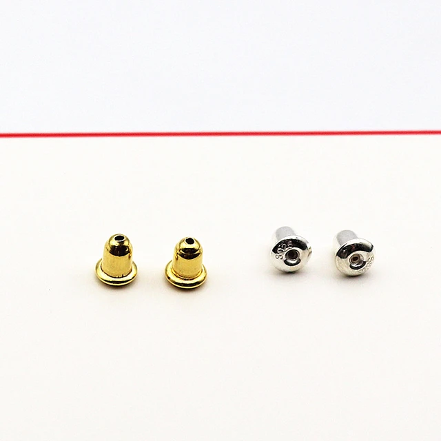 1 Pair 925 Sterling Silver Earring Backs Ear Friction Stopper DIY Jewelry  Making Earnut for Studs Accessories