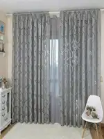 1pc Decorative Cut-Out Design Twining Leaves Sheer Curtain For Bedroom/Living Room 1