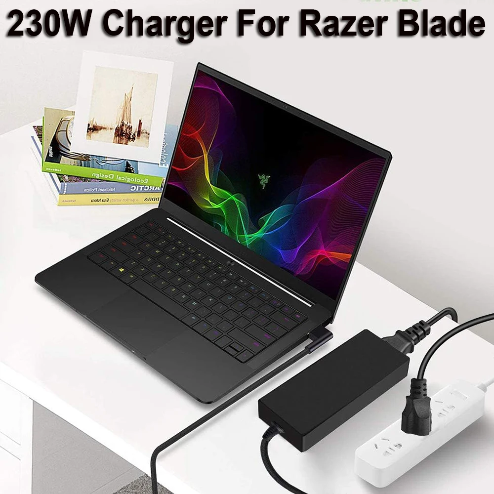 Adaptador de Alimentação Razer 230w para Carregador Razer Blade 14 15 Pro17 230w