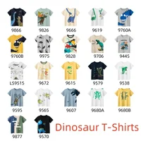 Dropshipping 2025 Summer New Children's Clothing Cartoon Dinosaur T-Shirts for Boys Tops Short Sleeve O-Neck Cotton Kids Clothes 2