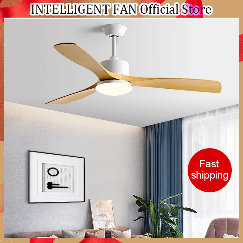 Ventilatore A Soffitto Led MIMOTEC Con Luce LED 59W, Pale In Legno 108 Cm, Motore DC Silenzioso, 6 Velocità E Telecomando - 2