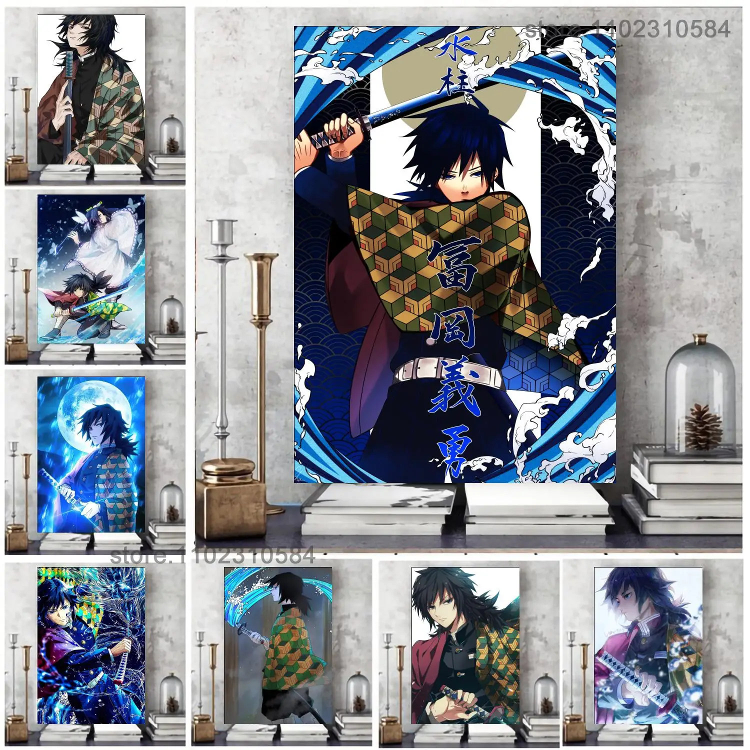 

giyuu tomioka poster Wall Art Canvas Posters Decoration Art Poster Personalized Gift Modern Family bedroom Painting