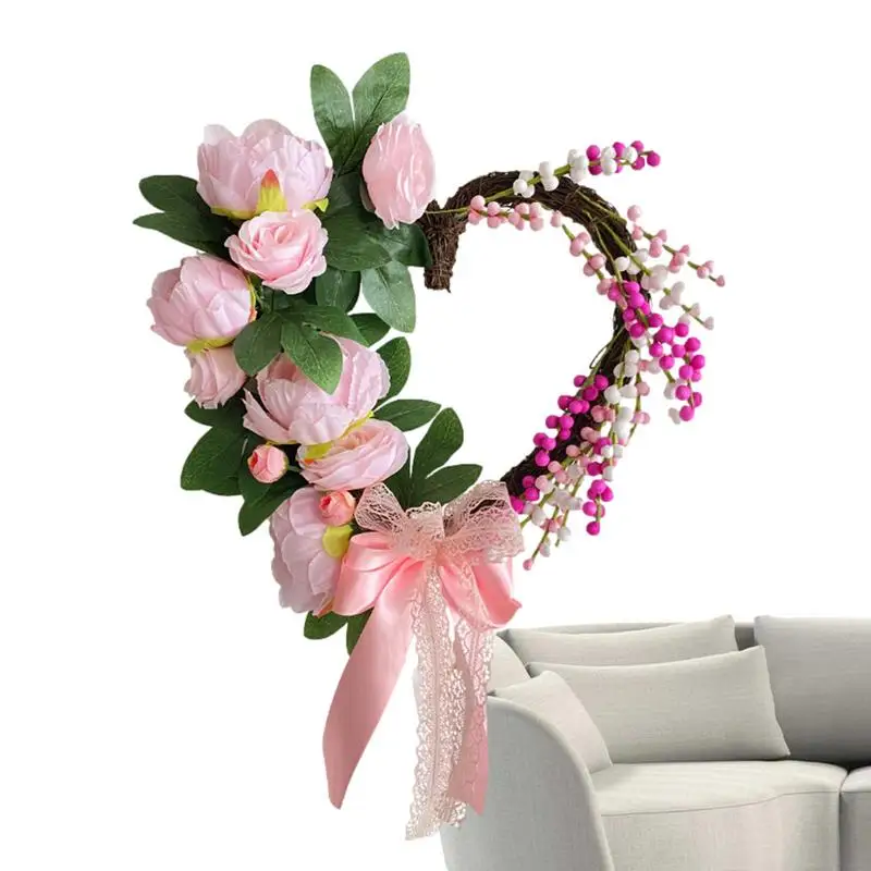 

Heart Shaped Flower Wreath Valentine's Day simulated dead branch love garland Valentines Day Photography Props Sweet Love Wreath