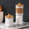 Acrylic Cotton Swab Makeup Organizer Cosmetics Storage Box Portable Make Up Cotton Pad Holder Container Storage Case 3