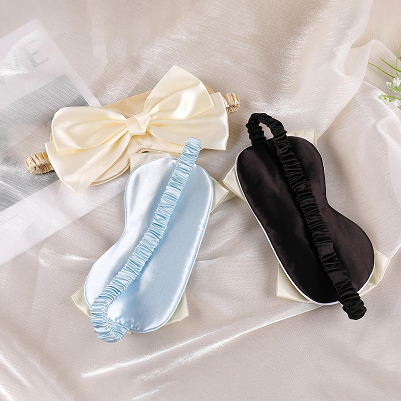 Eye Mask Cotton Bow Knot Sleeping Mask Eyepatch for Travel Relax Sleeping Aid