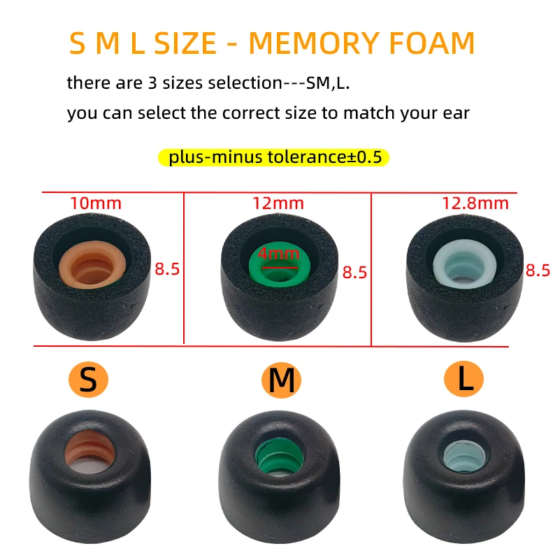 소니 WF-1000XM4 호환 메모리 폼 이어팁, WF WI XBA 시리즈, WF-SP900 WF-XB700 WI-1000X, 4mm 소음 감소