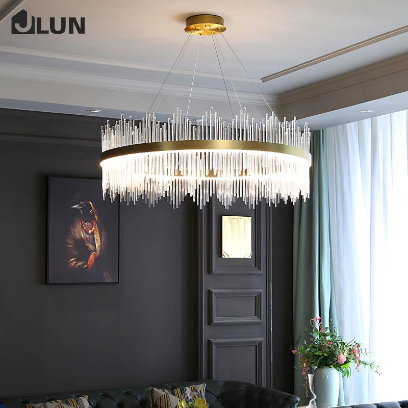 

Light luxury chandelier post-modern crystal lamp Nordic minimalist living room lamp dining room chandelier bedroom lamp LED lamp