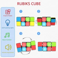 2023 Electronic Handheld New Point Game Fidget Toys Logic Flip Slide  4 Game Modes Changeable Puzzle Magic Cube Music Toy 2