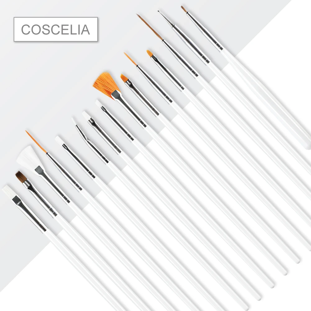 

7/15Pcs Nail Art Brush for Painting Drawing Dotting Design Pen Brush Manicure Tools for Flower Liner Paint Acrylic Gel UV Polish