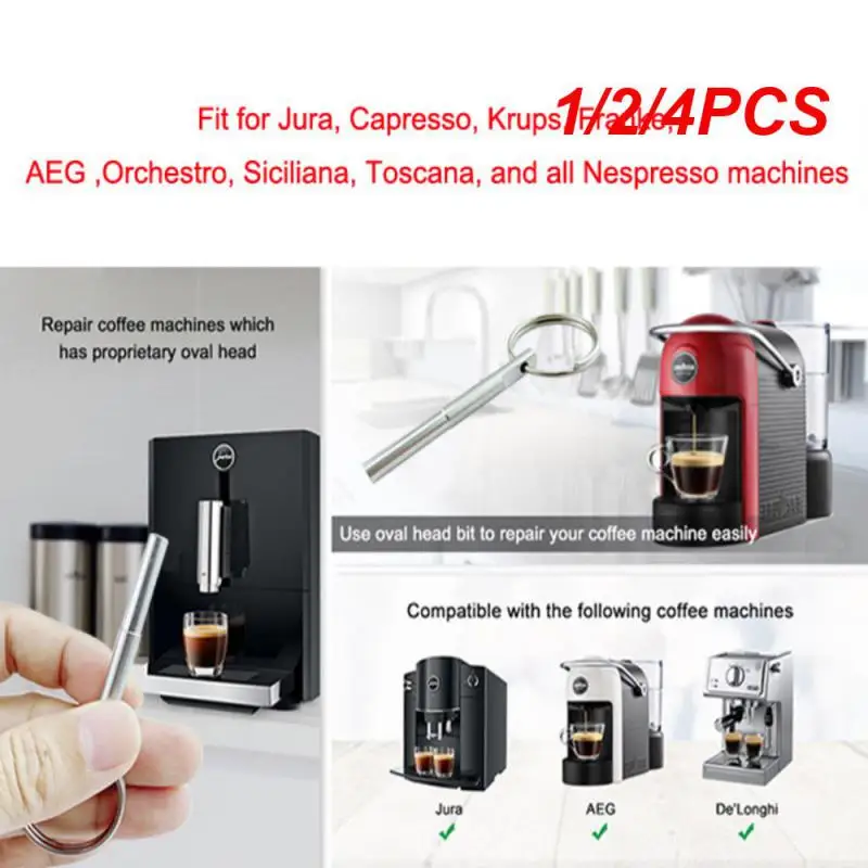 1/2/4 Pz Reparatur Werkzeug Jura Capresso Ss316 Ovale Kopf Schrauben Spazielle Bit Nespresso Kaffee Maschera Riparazione Sicurezza