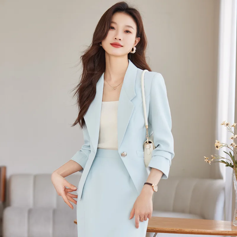 white christmas dresses Black Blazer & Sheath Dress Set