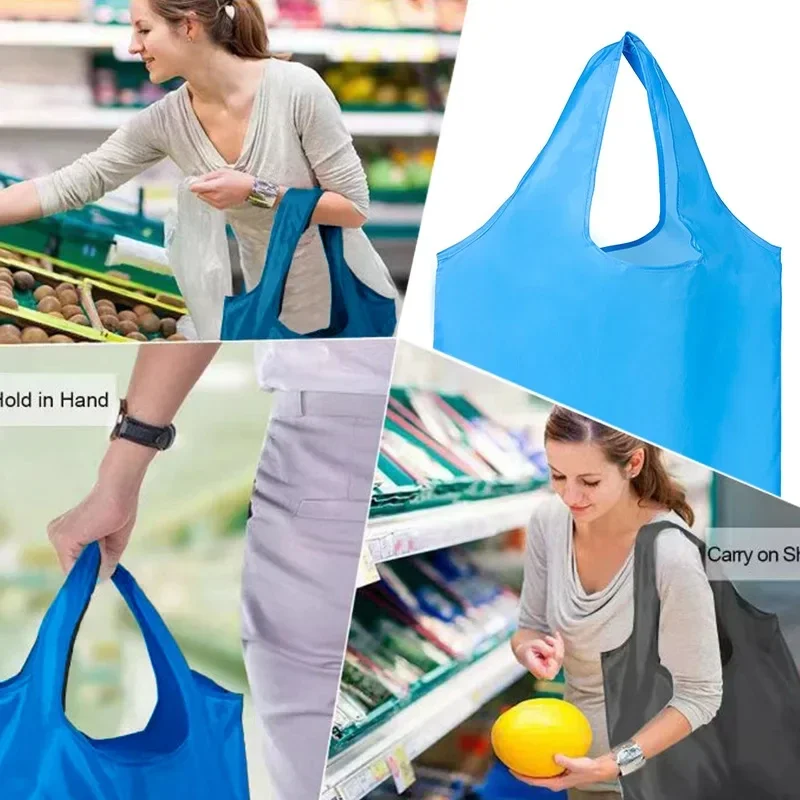 Eco-Friendly Foldable Tote Bag with Cartoon Cactus Print