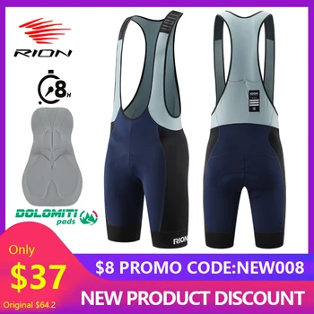 RION-Cuissard à bretelles de cyclisme pour homme, vêtements de vélo, collants de vélo, sports de plein air, coussin haute densité, DOLOMITI, équitation longue distance, 8 heures