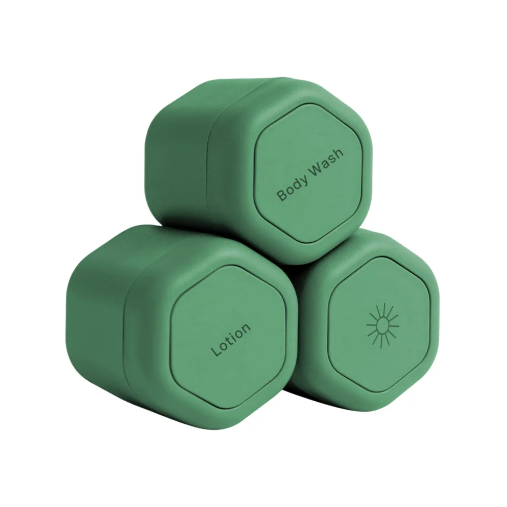 Magnetic Travel Cosmetic Jars 3 Piece Refillable Set 7