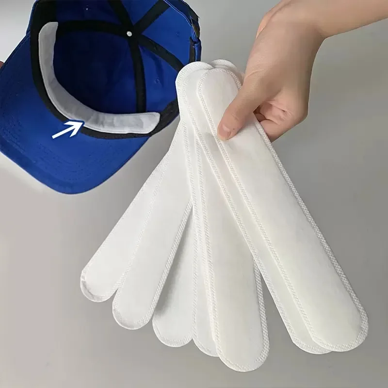 Fopytu Copri-Sudore per Cappelli, 100 Pezzi, Copri-Sudore Invisibile, Fascia Anti-Sporco, Strisce Adesive per Ridurre Taglia del Cappello Baseball