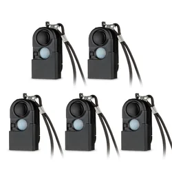Compact Motion Sensor Alarm with 120DB Siren and SOS LED Light for Personal and Home Security (5pcs Alarm)