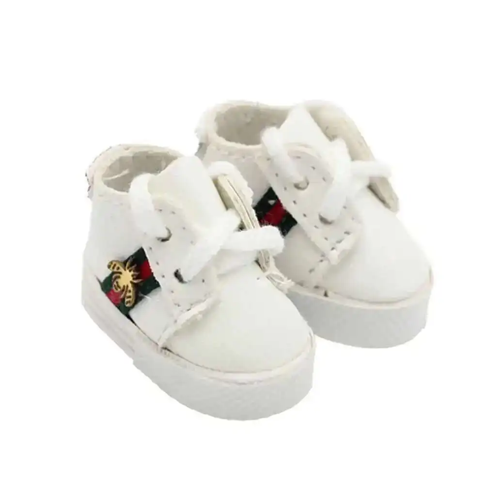 Versatile Leather Cloth Sports Shoes for Dolls - Multiple Styles, 4x1.8cm