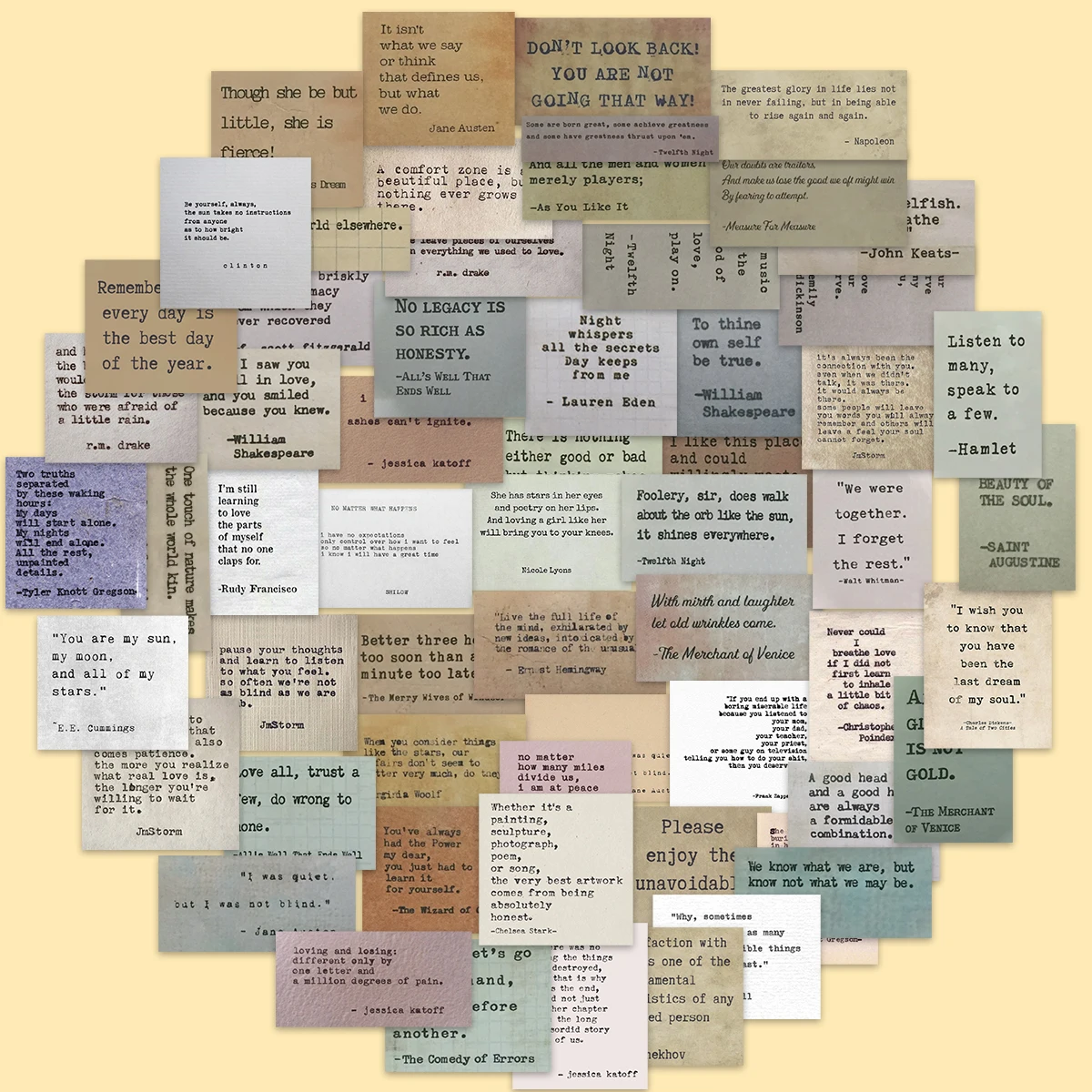 

10/60 шт. знаменитые цитаты Ретро мотивирующая фотография скейтборд ноутбук книга подарок телефон автомобиль для детей крутые наклейки пакет