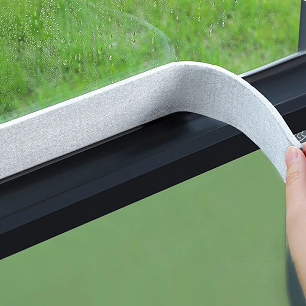 Non-woven Fabrics Door Window Seal Strip Anti-condensation Strips Water Absorption 2M 4 MM Reusable 2pcs Household Tools Tapes
