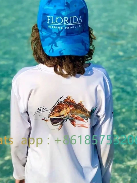 Kids Fishing T-shirt Printing T Shirt Children's Clothing Boys Girls Sun  Protection Fishing Shirt Uv