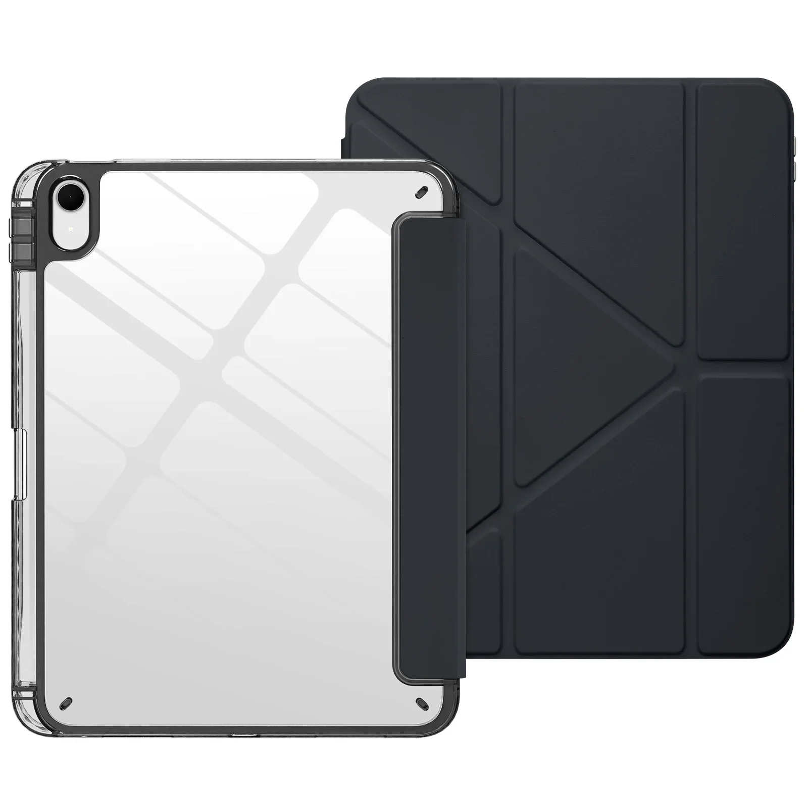 Premium Trifold Acrylic Tablet Case with Pencil Holder