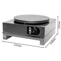 Commercial Electric Crepe Maker Pancake Machine 40cm Big Hotplate Non Stick Kitchen Tool 220V 3KW 2