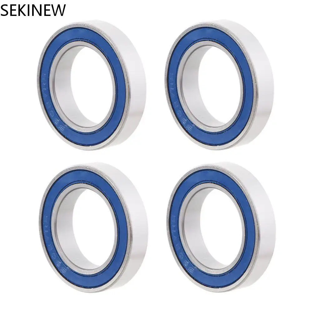 

6802 VRS MAX Bearings 15*24*5mm ( 4 PCS ) Bike Pivot Chrome Steel Blue Sealed with Grease 6802LLU Cart Full Balls Bearing