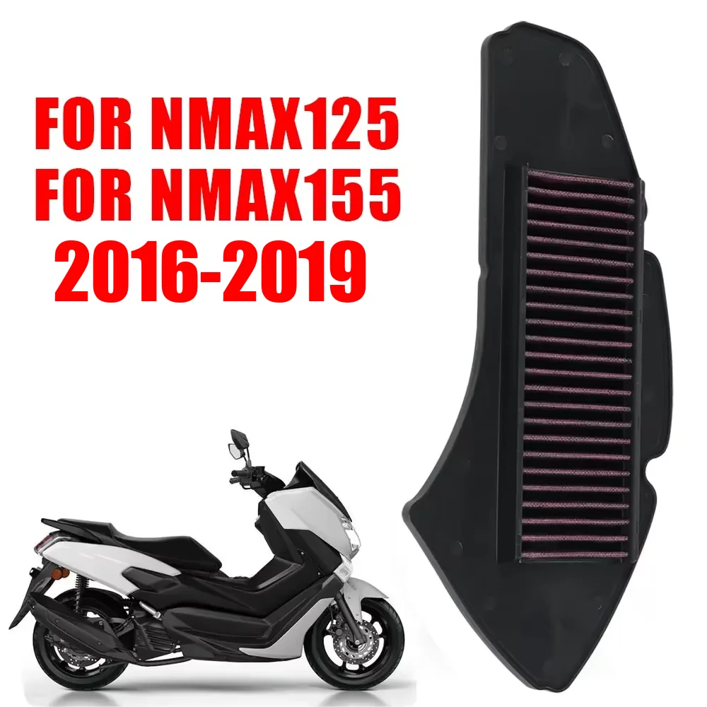 Motorrad Luftfilter Für Yamaha Nmax 125/155 (2015-2019) – Hochleistung, Schwarz, Einfach Einbauen
