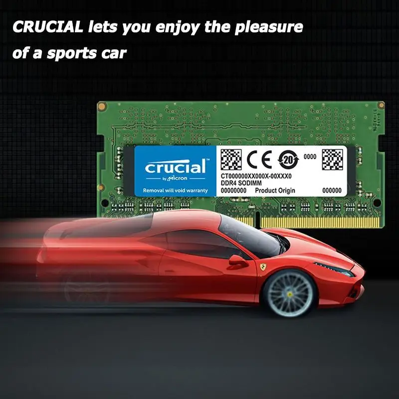 Barrette(s) Mémoire RAM Crucial DDR4 2666MHz Pour PC Portable - 16Go, 32Go Ou 64Go, SODIMM