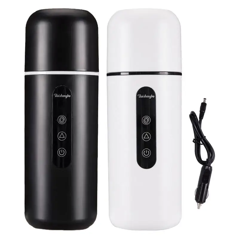 

Electric Travel Mug Heated Car Heating Cup Stainless Steel Electric Kettle Water Coffee Milk Thermal Mug for Car Winter Accessor