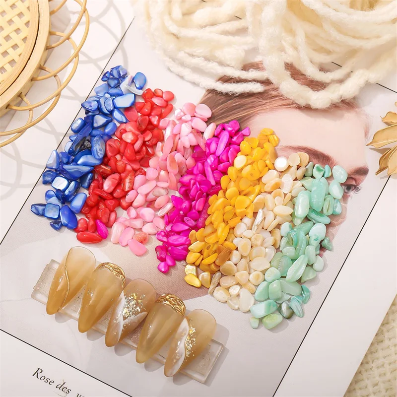 

20g Mixed Color Irregular Stone Nail Art Decorations Frosted Crystal Ore Nail Charm Rhinestones DIY UV Gel Polish Accessories