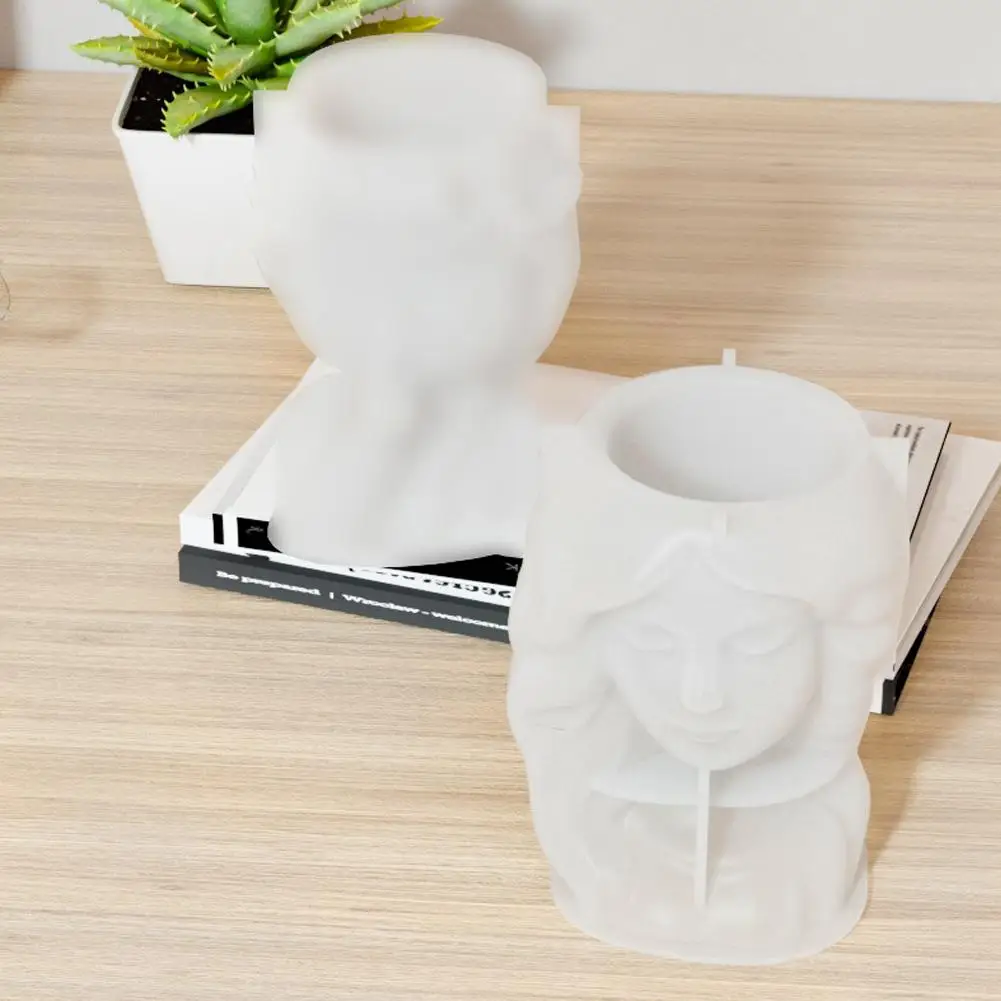 Description Picture 5 of itemQuiet Sleeping Girl Goddess Vase Silicone Mold Scented Mold For Gypsum and Concrete Stone Carving Art Ornaments DIY Vase Mo E7H3