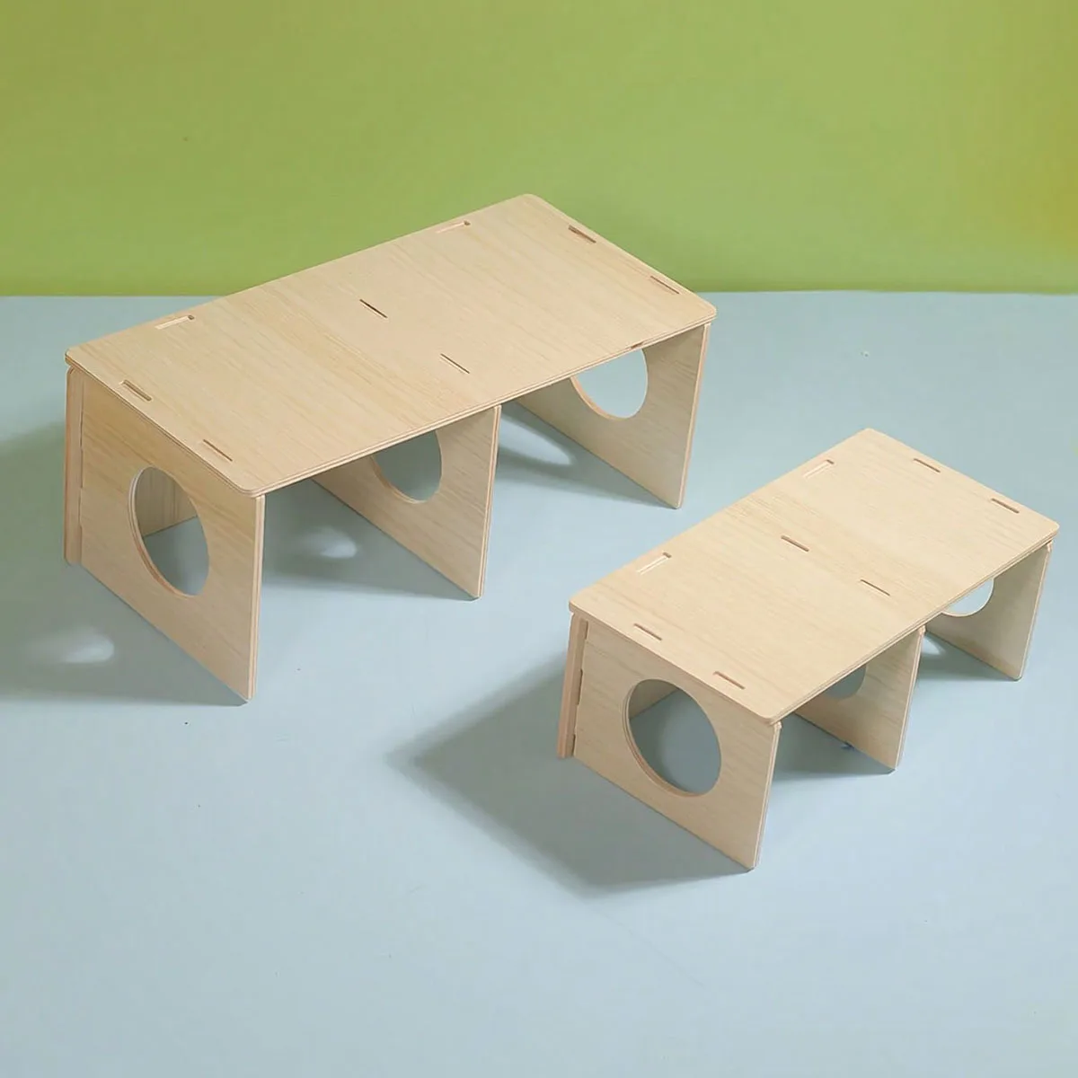 1pc Hamster Squirrel Solid Wood Hideout, Hedgehog Wood House, Hamster Nest, Small Pet Bedroom, Chicken Small House