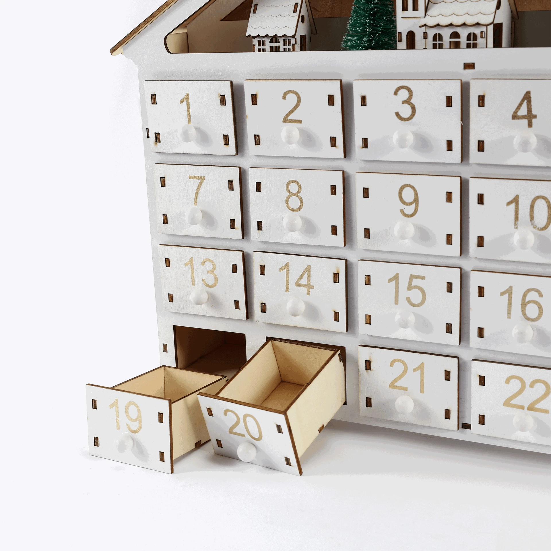 Advent Calendar Empty Luxury Cardboard Paper Gift Countdown Christmas Advent Calendar Box Ornament