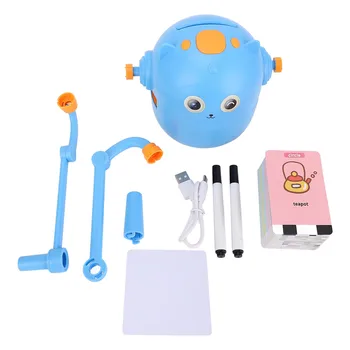 Robot Educativo Interattivo per Disegno e Pittura per Bambini, Giocattolo per l'Educazione Precoce con 100 Carte, Robot Pittore Automatico
