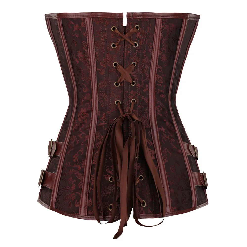 Women's Vintage Steampunk Lace-Up Corset Bustier