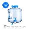 7.5L Drinking Water Jug Multifunction Water Storage Carrier Large Capacity Drinking Water Bucket with Faucet for Camping Picnic 6